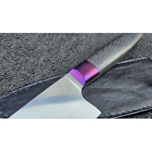 ТИТАНОВИЙ ШЕФ авторський кухонний ніж ручної роботи майстерні бренду GRYFON, Сталь CPM® S90V™ 64 HRC. Photo 2